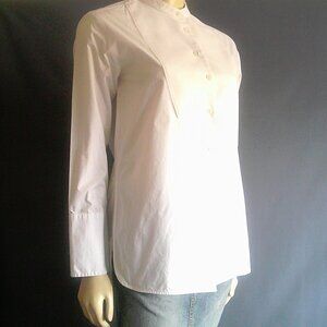 Everlane White Cotton Tuxedo Side Vent Button Down Shirt 0